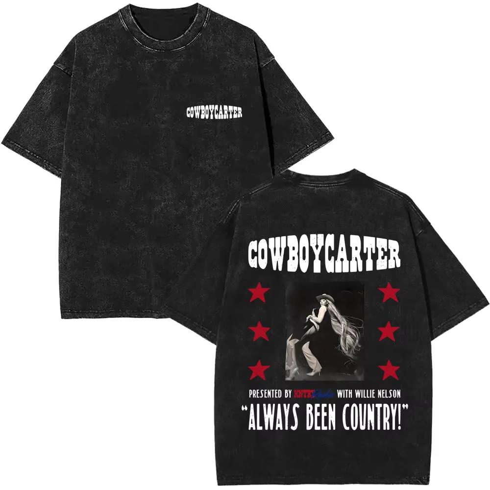 Retro Tvättad Beyonce Renaissance Världsturné T-shirt Album Konsert Musik T-shirts Herr Dam Vardaglig Bomull Vintage T-shirts