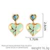 SUYU New French Vintage Fashion Flower Design Colorful Love Women's Light Luxury Earrings for Daily Wearing Festival Gifts