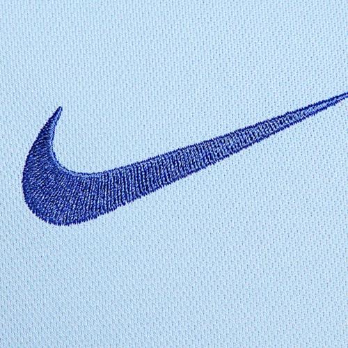 Nike Men's Blue Quick-Dry Polo T-Shirt with Logo Letters