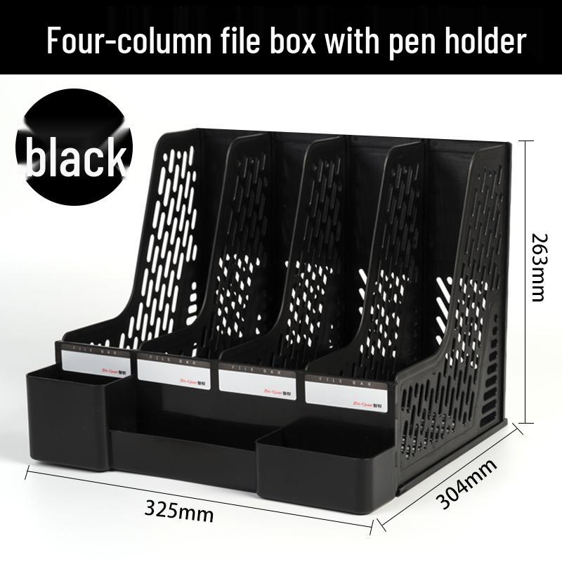 Four-Tier Desktop File Organizer with Storage Trays for Office Supplies