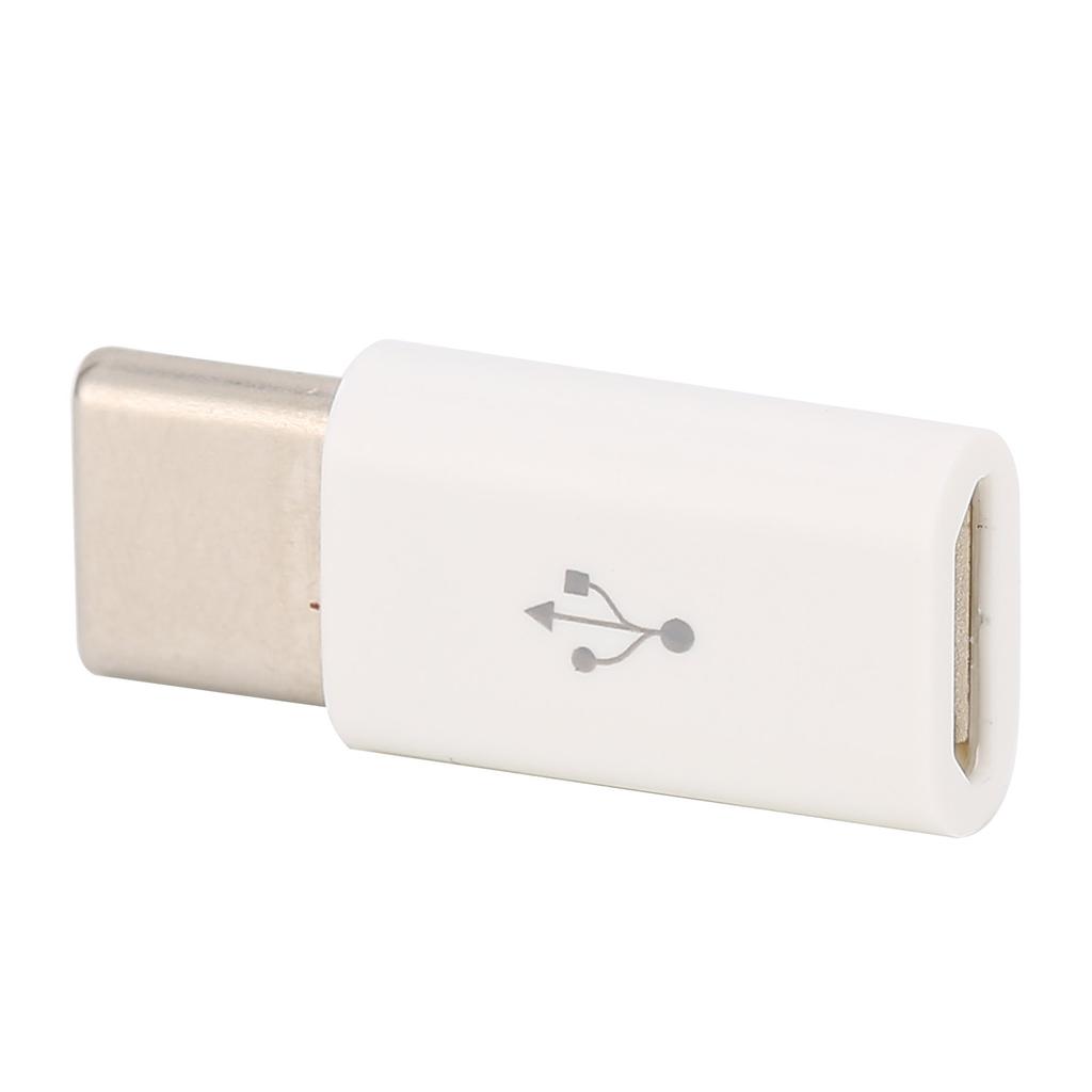 ABS   USB to TypeC Transfer Adapter Convert Plug and Play Connector Fast Charging(White(  Sign) )