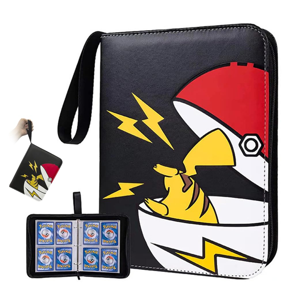 Card Holds 400 4 Large PU Milky Stylish Trading Card Can Also Be Used as a Bankbook Case or Business Card Gift 400 File/Binder, Cards, Pockets,