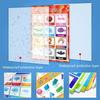 12pcs Bohemian Educational Chart Number Alphabet Early Educational Wall Sticker Month Color Weather Decoration Painting