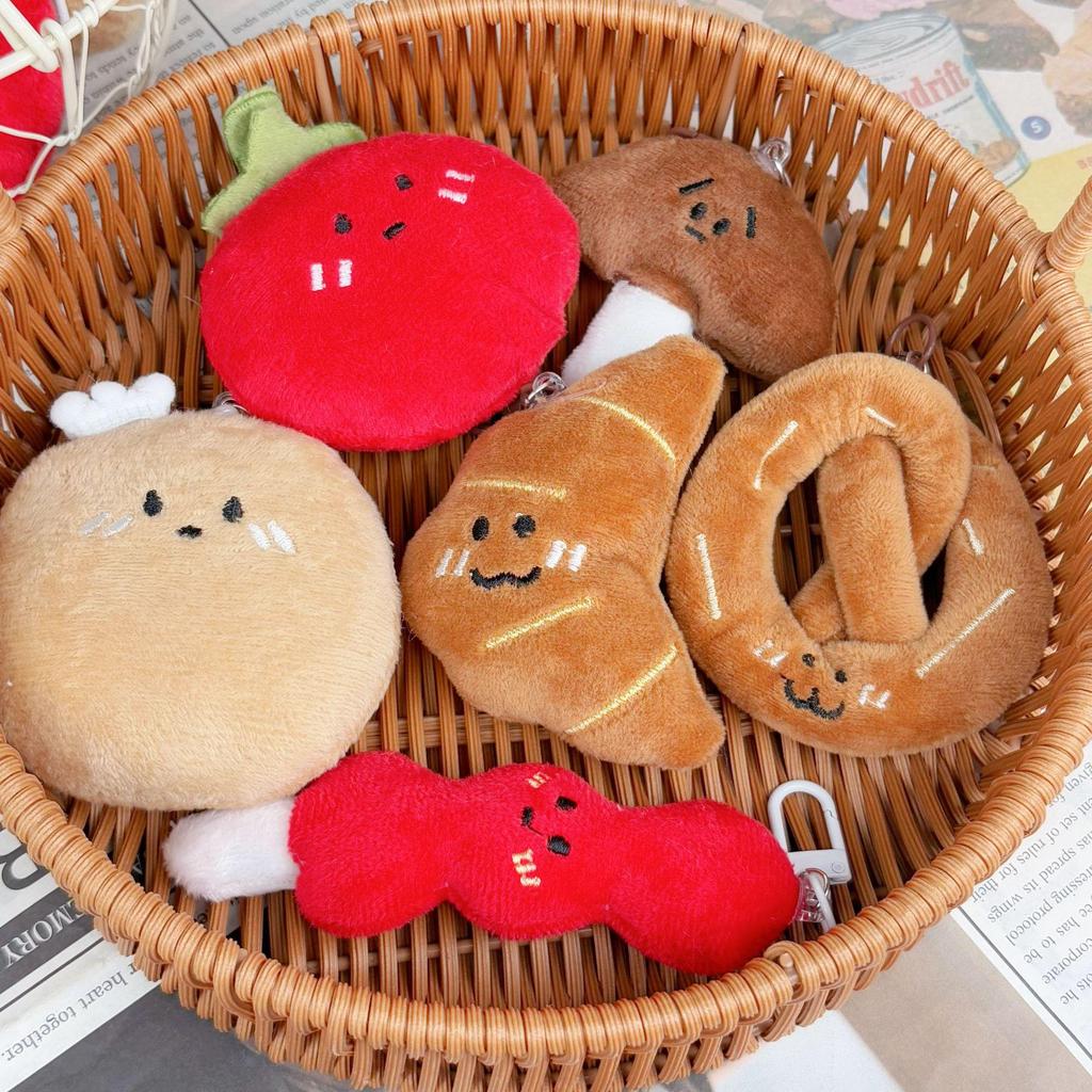 Plush Potato Croissant Keychain Charm & Wedding Toss Toy