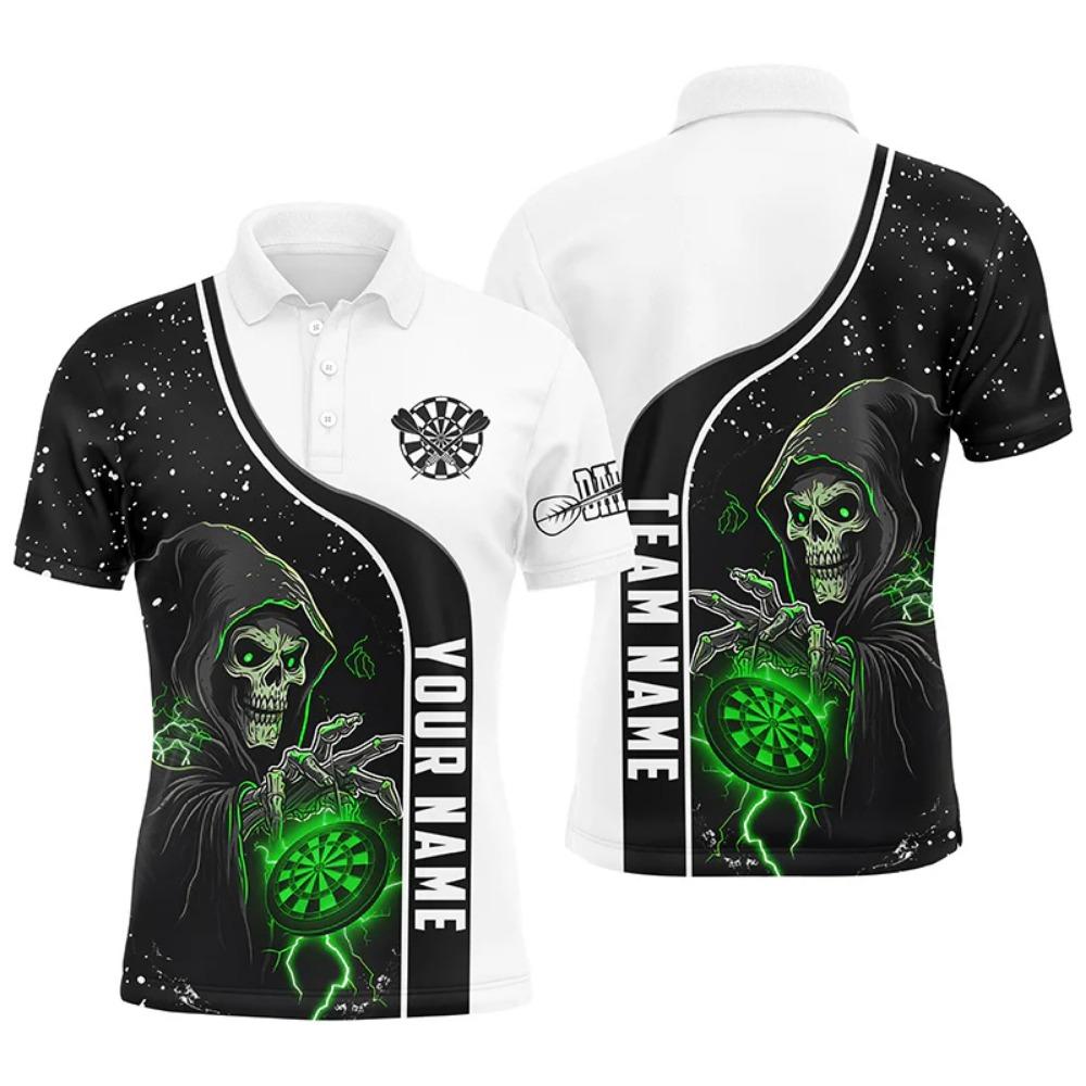 Polo T-shirt with fashionable dart pattern, 3D printed T-shirt, loose and breathable men's sports T-shirt