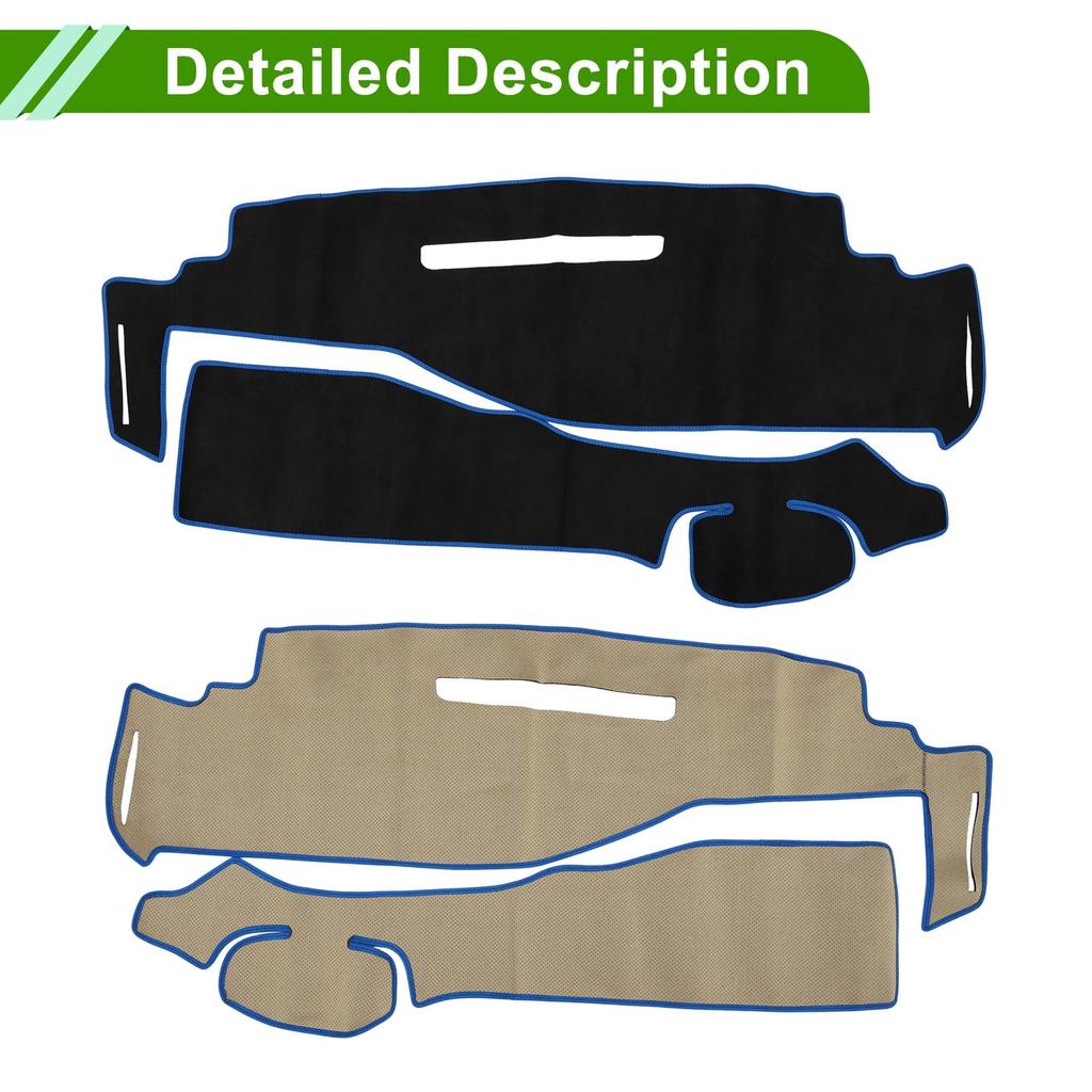 HOPESPANNER Dashboard Mat for Nissan Serena C27 Series Dashboard Protective Car Dash Mat Suede Reduces Interior Heat Black with Blue Drive Only