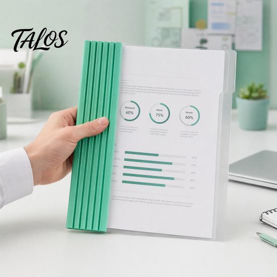 Document Folder 10 Pcs Report Folders with Clear Cover And Sliding Bar, A4 Holder Letter Size Covers, Presentation Binder for School Business File