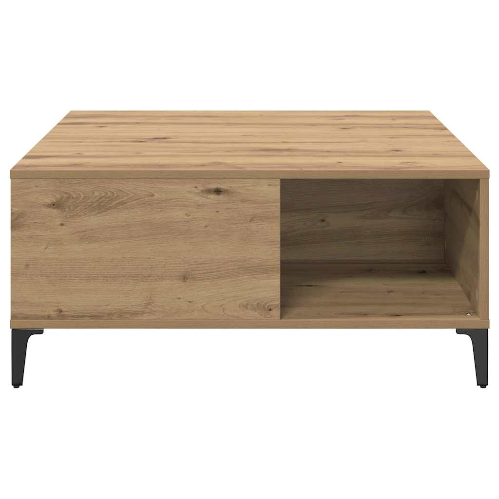Artisan Oak Coffee Table 80 X 80 X 36.5 Cm Engineered Wood