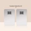 Stainless Steel Makeup Mixing Palette & Spatula Set – Foundation/Concealer Ring.