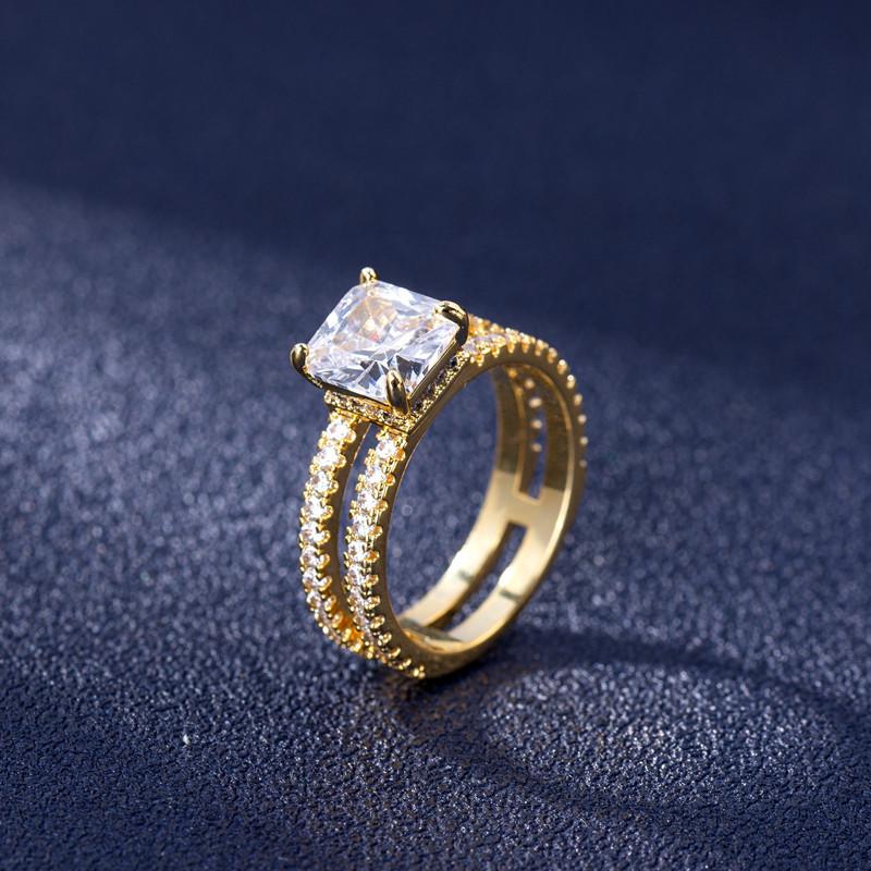 Lindon – bague classique en alliage de cuivre et Zircon, bijoux pour dames, cadeau de fête de promesse de mariage