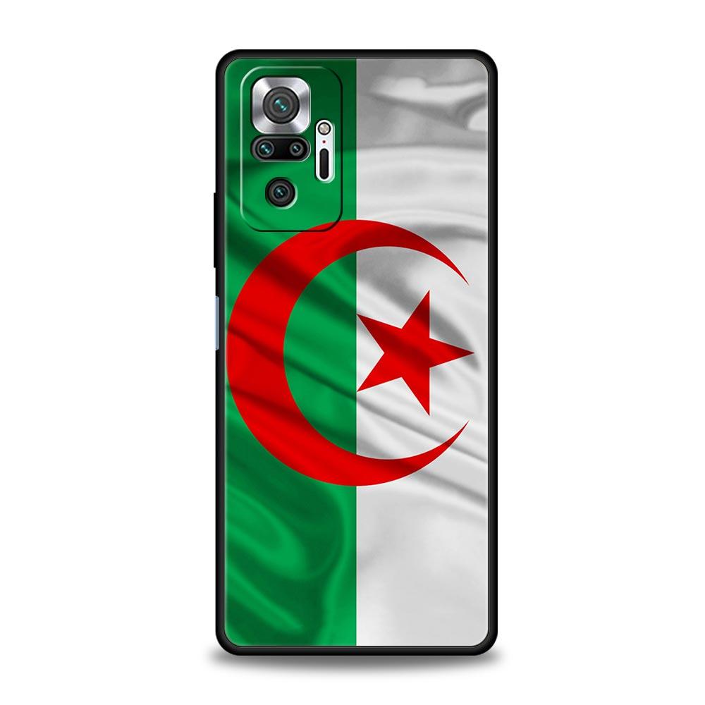 Algeria Flag Phone Case For Xiaomi Redmi Note 14 13 5G 10 11 12 Pro Plus 4G 14C 13C 12C 10C Black Cover