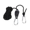 Camping Flaschenzug Seil Verstellbar Reflektierend Abspannleine Zelt Plane Abspannleine mit Metallflaschenzug 5 Meter Seil Schwarz