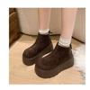 Thick-soled Snow Boots Women's Winter New Small Height Increase Cm Retro Velvet Muffin Short Boots