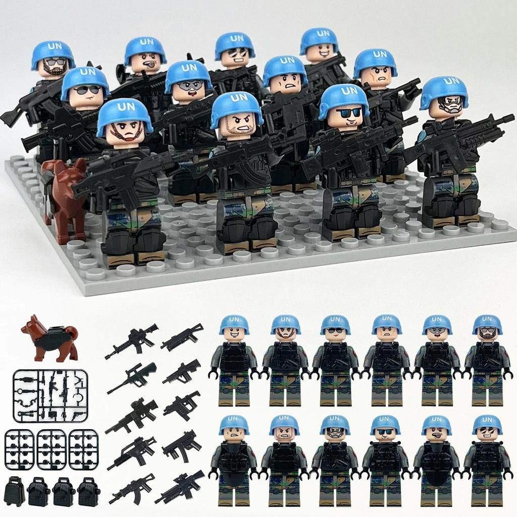 Children's SWAT Parachute Figure Building Block Toys
