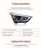 LED Projector Headlight Assembly with DRL & Flowing Turn Signals for 2014-2019 Hyundai IX25