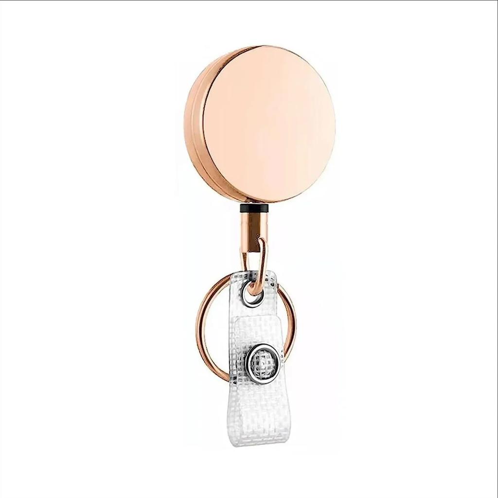 1Pc Metal Retractable Easy Pull Key Ring Id Holders Lanyard Badge Holder Reel Name Badge Tag Card Clip Recoil Reel Belt Clip