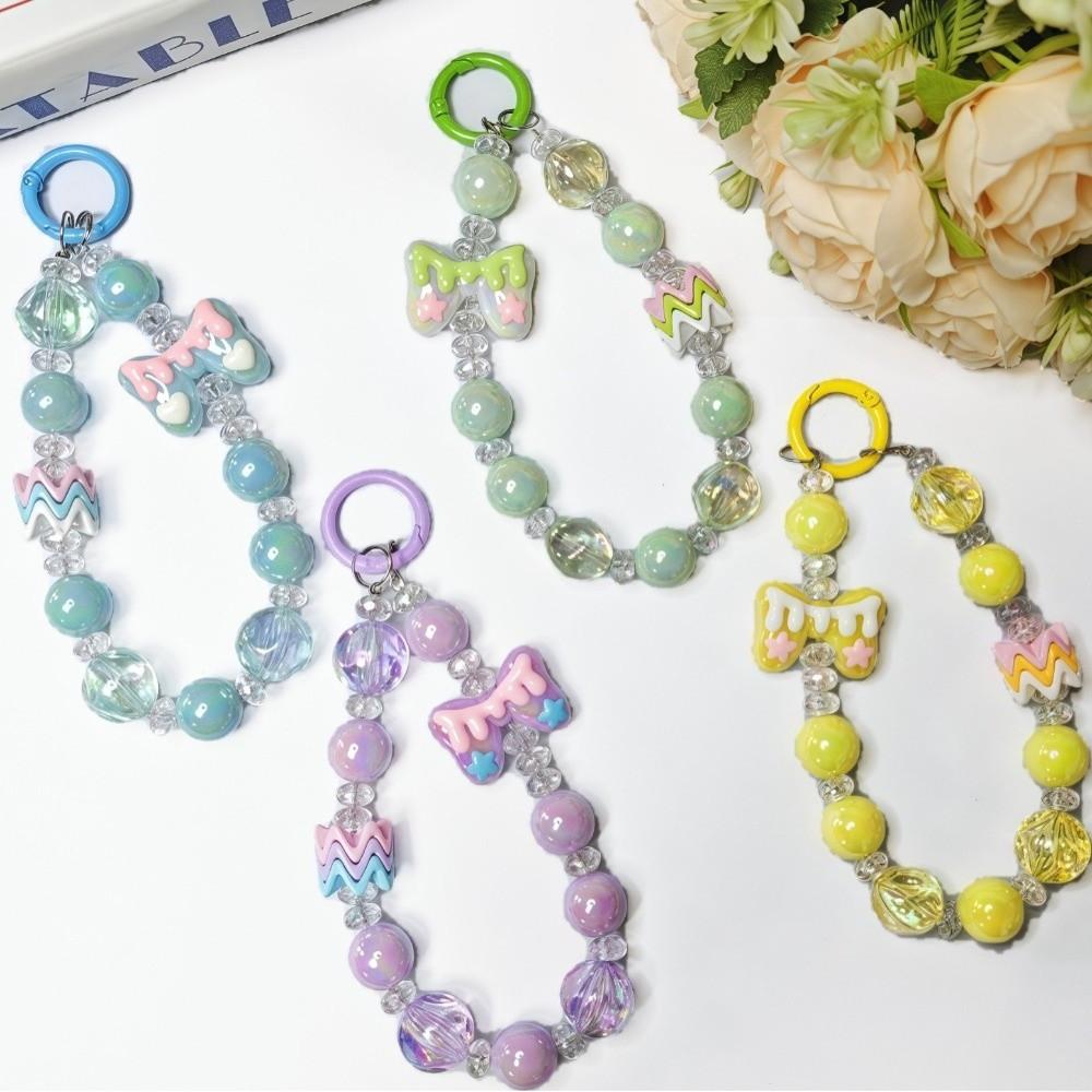 Capyabra Bead Phone Pendant Bow Phone Wrist Strap Kawaii Beaded Phone Chain  Mobile Phone
