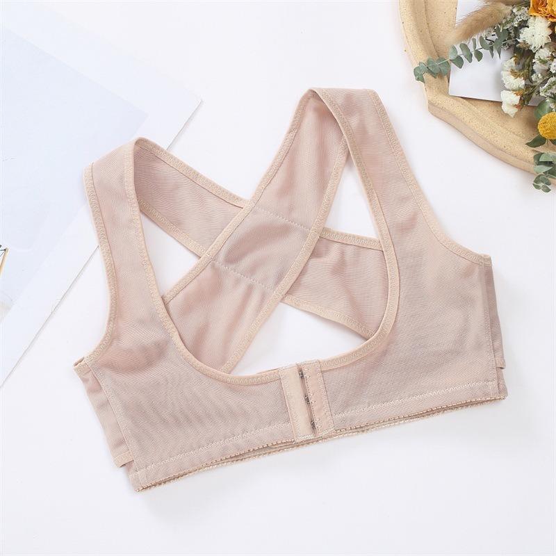 Front Button Adjustable Corrective Breast Expansion Support Push-up Breast Support Bra to Correct Hunchback Shapewear
