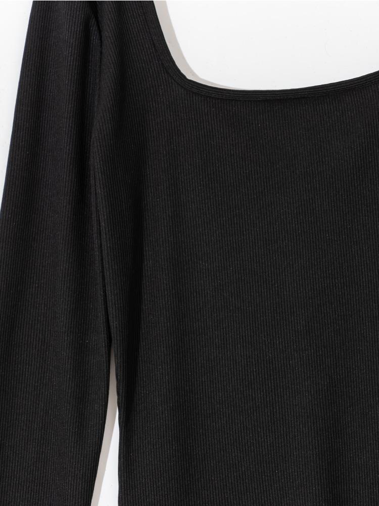 Square Neck Solid Color Ribbed Yoga Sports Pants Women Tight Sexy Cuffed One Piece Jumpsuit Fashion Beach Vacation Elegant Outfit