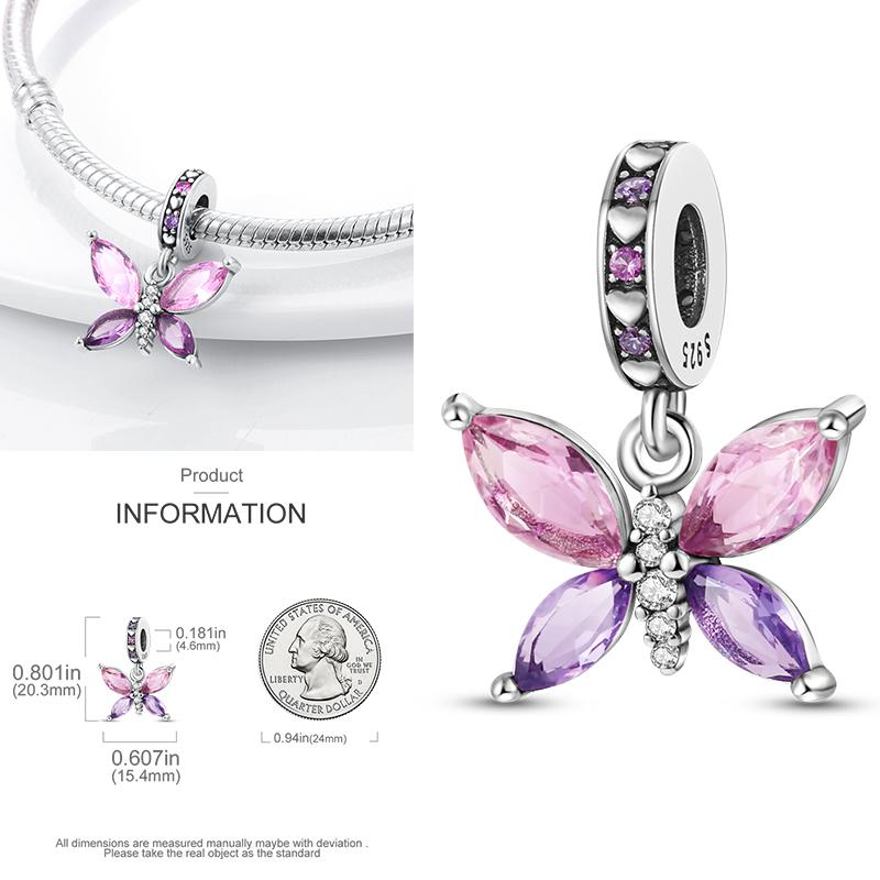 Elk Dinosaur Luminous Firefly Dangle Charm Flower Beads Sale Copper Fit Bangle Bracelet Diy Jewelry Charms