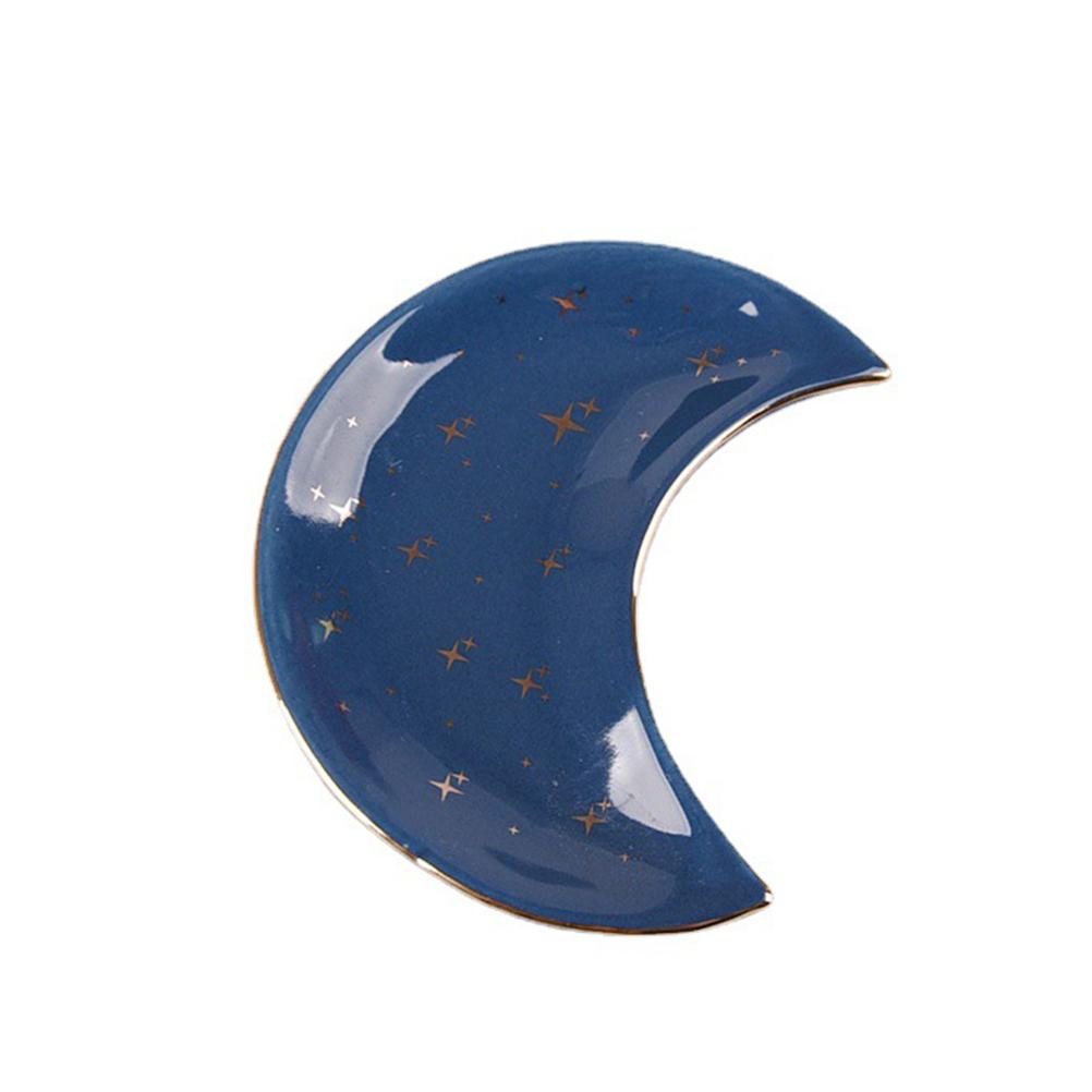 

Місячна керамічна підставка для прикрас Керамічна тарілка-підставка для прикрас Пластинка для зберігання на туалетному столику Дрібнички Кільця Сережки Намиста
