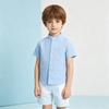 Boys Long Sleeve Stand Collar Shirt Candy Colors for Spring and Daily Wear