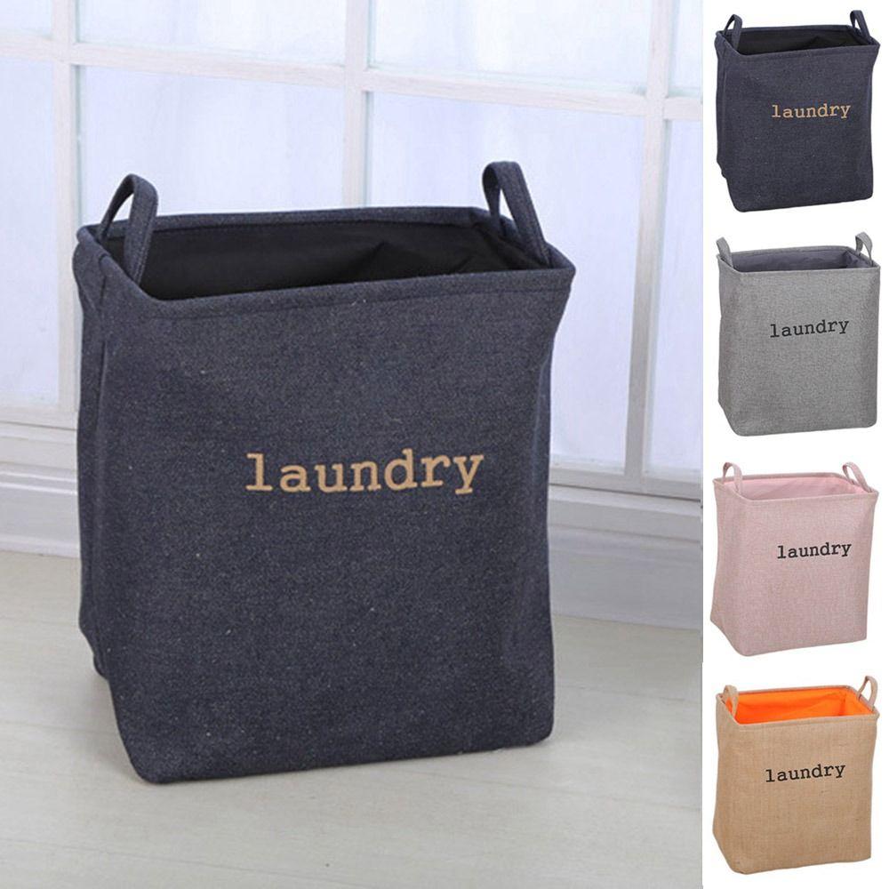 EVA Dirty Clothes Storage Basket Foldable Jute Clothes Storage Basket Toys Organizer  for Home