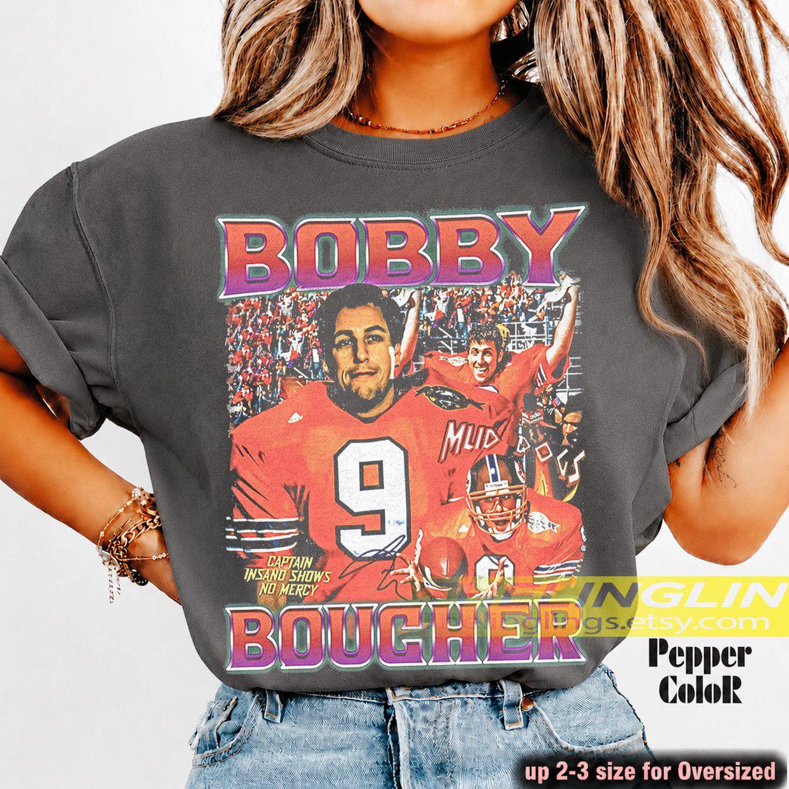 Adam Sandler Unisex Softstyle T-Shirt, Bobby Boucher Tee, Football Movie Fan Shirt, Funny Comedy Film Apparel, Waterboy Costume Top FD 2XL