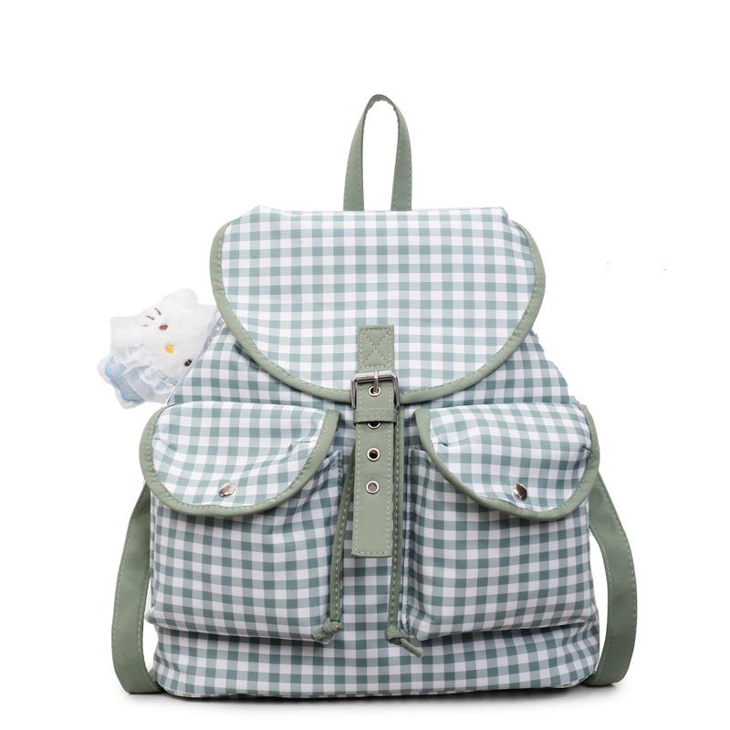 Cross-Border 2025 Plaid Commuter Backpack - Large Capacity, Versatile Schoolbag