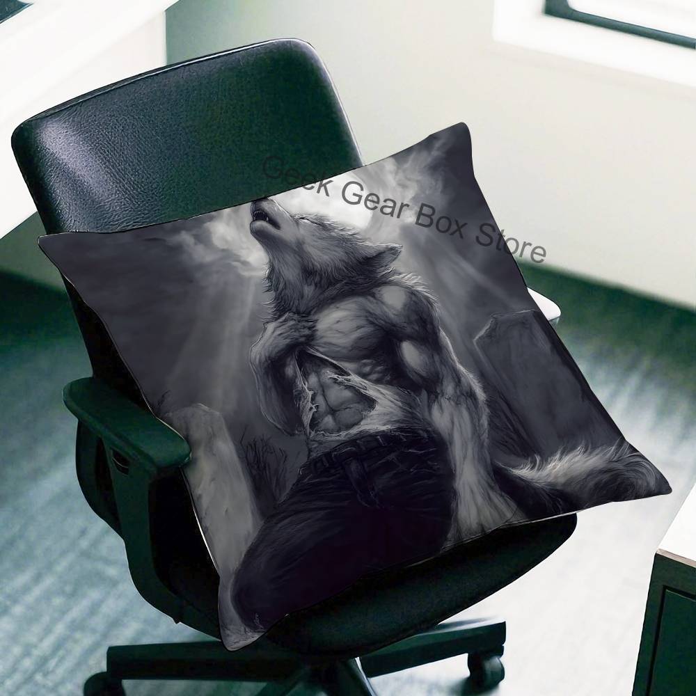 Alpha Sigma Wolf Cool Kissenbezug für Sofa-Dekor Auto Büro Zimmer Druck Kissenhülle Dekorationen und Schutz