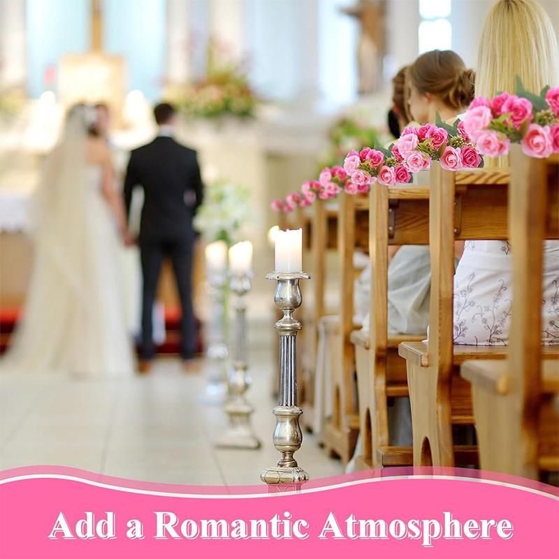 20cm Künstlicher Rosenstrauß 21 Köpfe Brautstrauß Künstliche Seidenrosen Blume für Hochzeit Braut Weihnachten Heim Büro Garten Deko