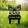 Metal Butterfly Garden Stake Outdoor Yard Decor Custom Butterfly Memorial Stake Metal Sign Personalized Animal Garden Stake Butterfly Ornament