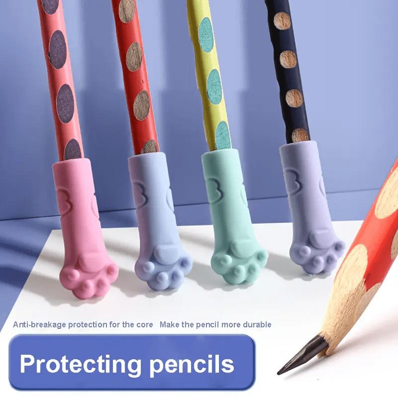 30pcs Cartoon Eraser Caps Pencil Erasers Toppers Cute Cat Erasers for Kids Student School Stationery Supplies Pen Head Sleeves