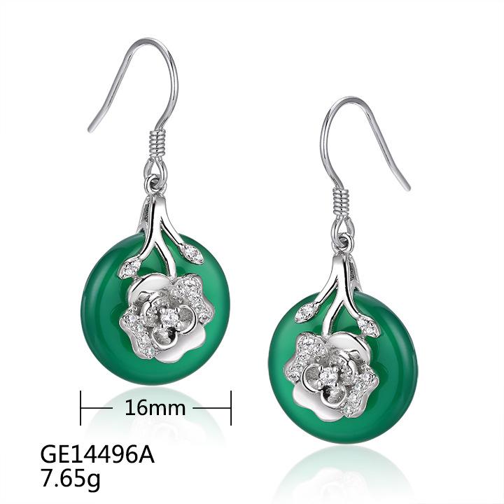 

Jewelry, New Chinese Earrings Flower Niche Earrings 925 High-end Earrings Women s Ear Hanging 925 silver