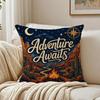 Adventure Awaits Cushion Cover Breathable Organic Short Plush Cushion Covers Machine Washable Wrinkle-Resistant Soft Durable