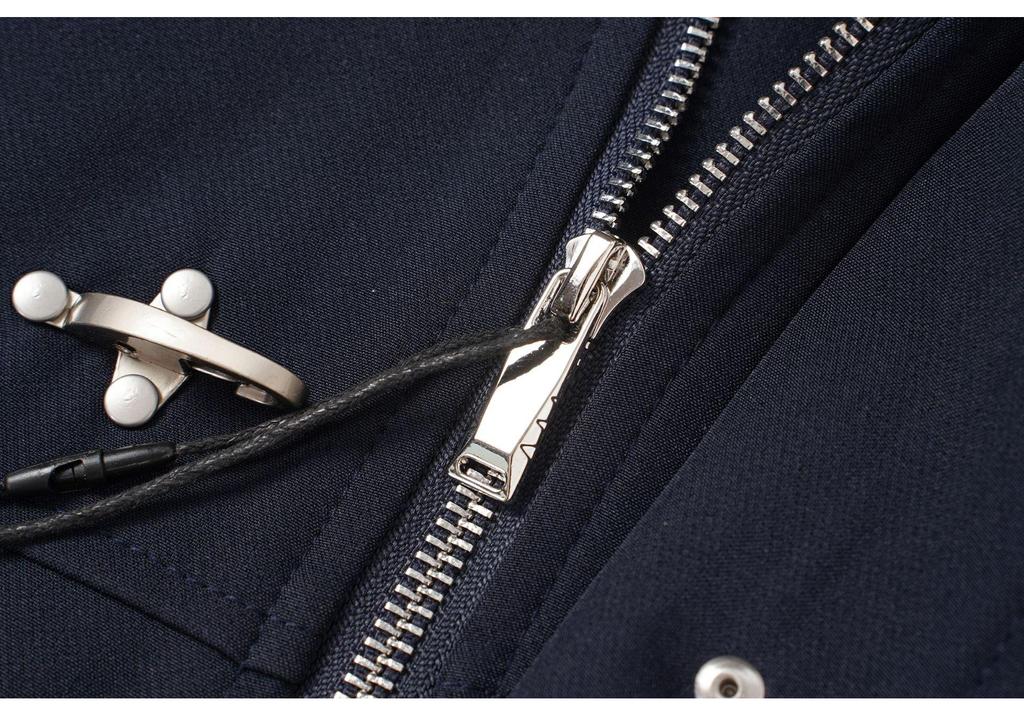 ARES Men's Hooded Jacket: Minimalist Deconstructed Metal Buckle, Autumn Loose Fit, Functional Style