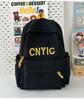 School Bag for Girls, Junior High and High School Students, Japanese Vintage Large Capacity Letter Casual Student Backpack, Lightweight and Versatile 