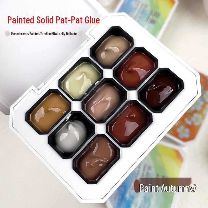 Nine-Grid Gradient Macaron Blush Nail Polish - High Saturation, Free Edge, Special Nail Art Paint.