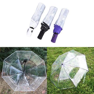Parasol Bąbelkowy Kompaktowy Parasol Przeciwdeszczowy Parasol Torba Automatyczne Otwieranie Zamykanie Kopułowy Wiatroodporny W pełni Automatyczny Trzyczęściowy Przezroczysty