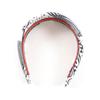 Excellent HERMES hair accessory Zigzag silk headband White black silk Women Used