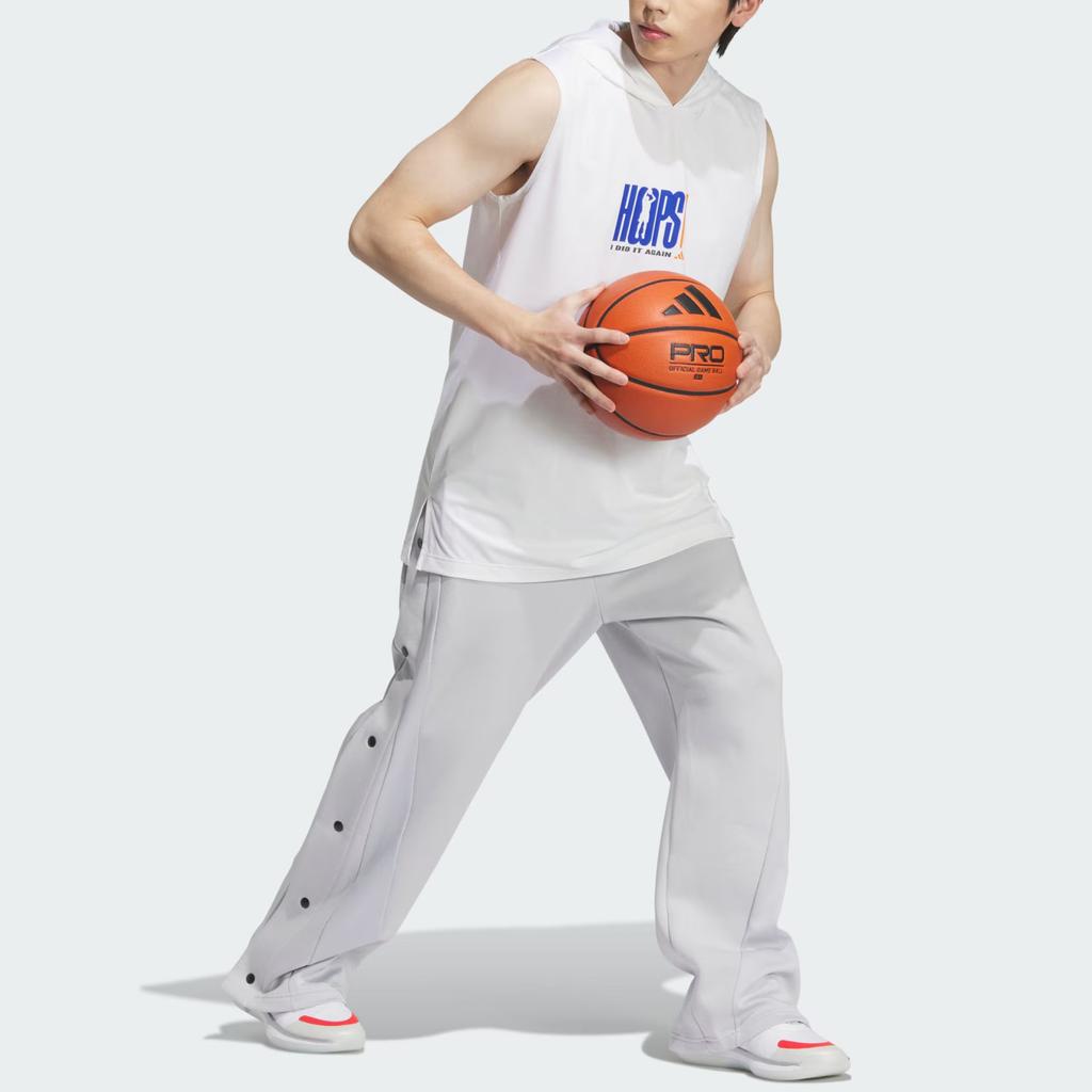 Adidas Basketball Hooded Climacool Loose Comfortable Basketball Vest Unisex Tops White JZ7472