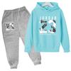 2026 Kids New Autumn Winter Casual Long Sleeve Pullover 2pcs Hoodie+Pants Tracksuit 3-12Yrs Girl Boy Basketball Coat Clothes Set
