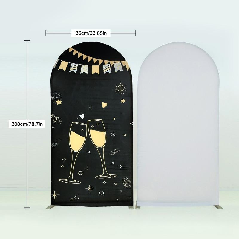 86x200cm Print Arch Cover Spandex Fitted Backdrop for Cow Theme Photo Background Birthday Party Baby Shower Wedding Decorations