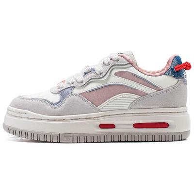Li Ning Future C1 Všestranné Retro Skate Topánky Hrubá Podrážka Zvyšujúca Výšku Protišmykové Tlmiace Nárazy Odolné voči Opotrebeniu Podpora Nízky Strih AGCU032-1