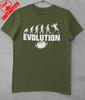 Harajuku Evolution of American Football Shirt From Ape Through Prehistoric Man To Quarterback Throwing The Ball Graphic T Shirts
