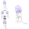 Genshin Impact Qiqi Zombie Cosplay Wig Long Purple Hair Halloween Party Prop