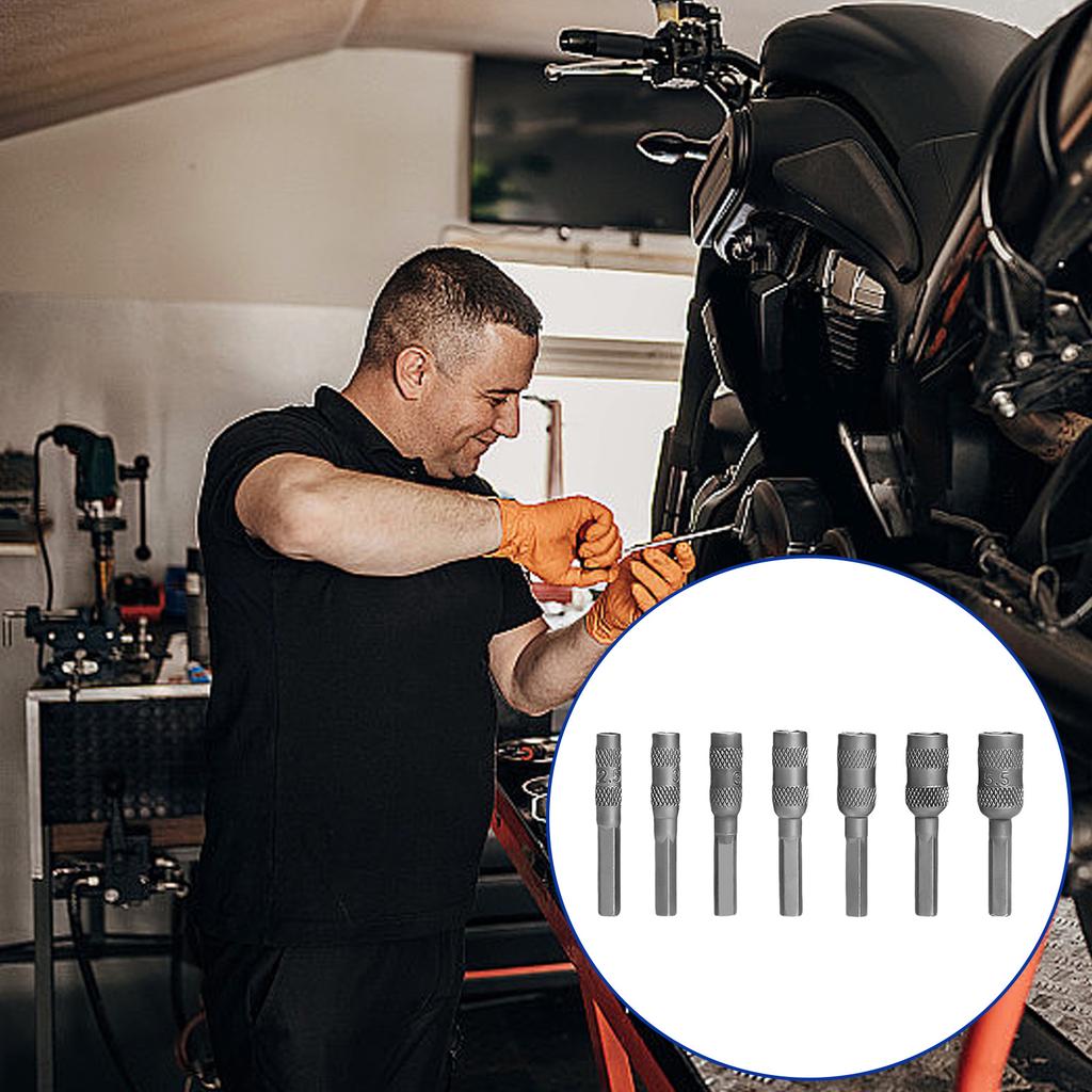 7 Stück Magnetische Sechskantnuss Sechskantschaft Schraubendreherbit für Bohrmaschine Effiziente Schraubeninstallation oder -entfernung