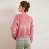 Women's 3D Heart Jacquard Gradient Sweater Cardigan