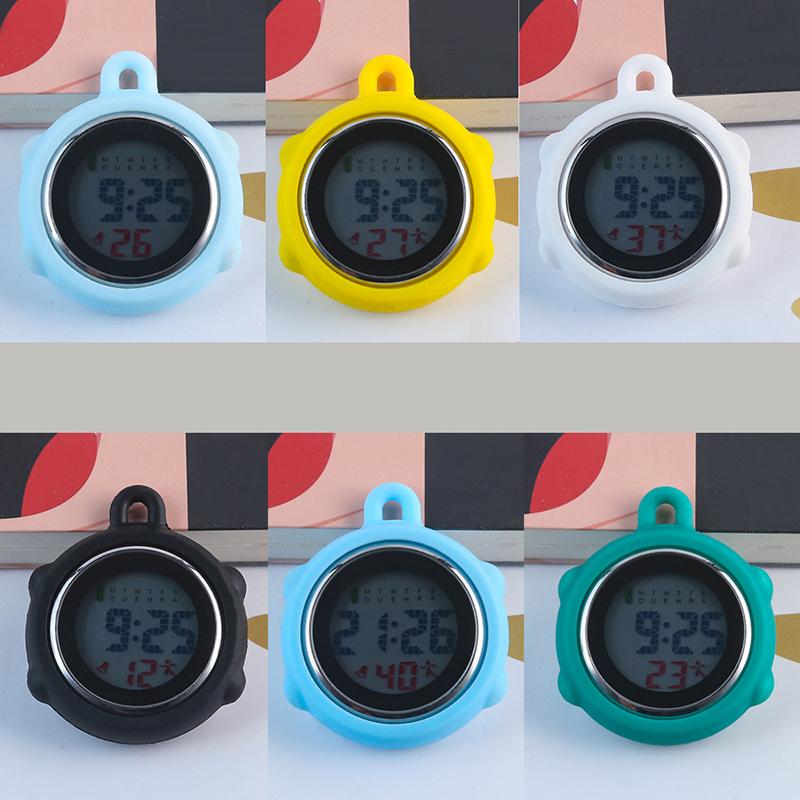 Women Mens Students Kids Multi-Function Digital Electronic Display Pocket Watches Clock Keychains Charm