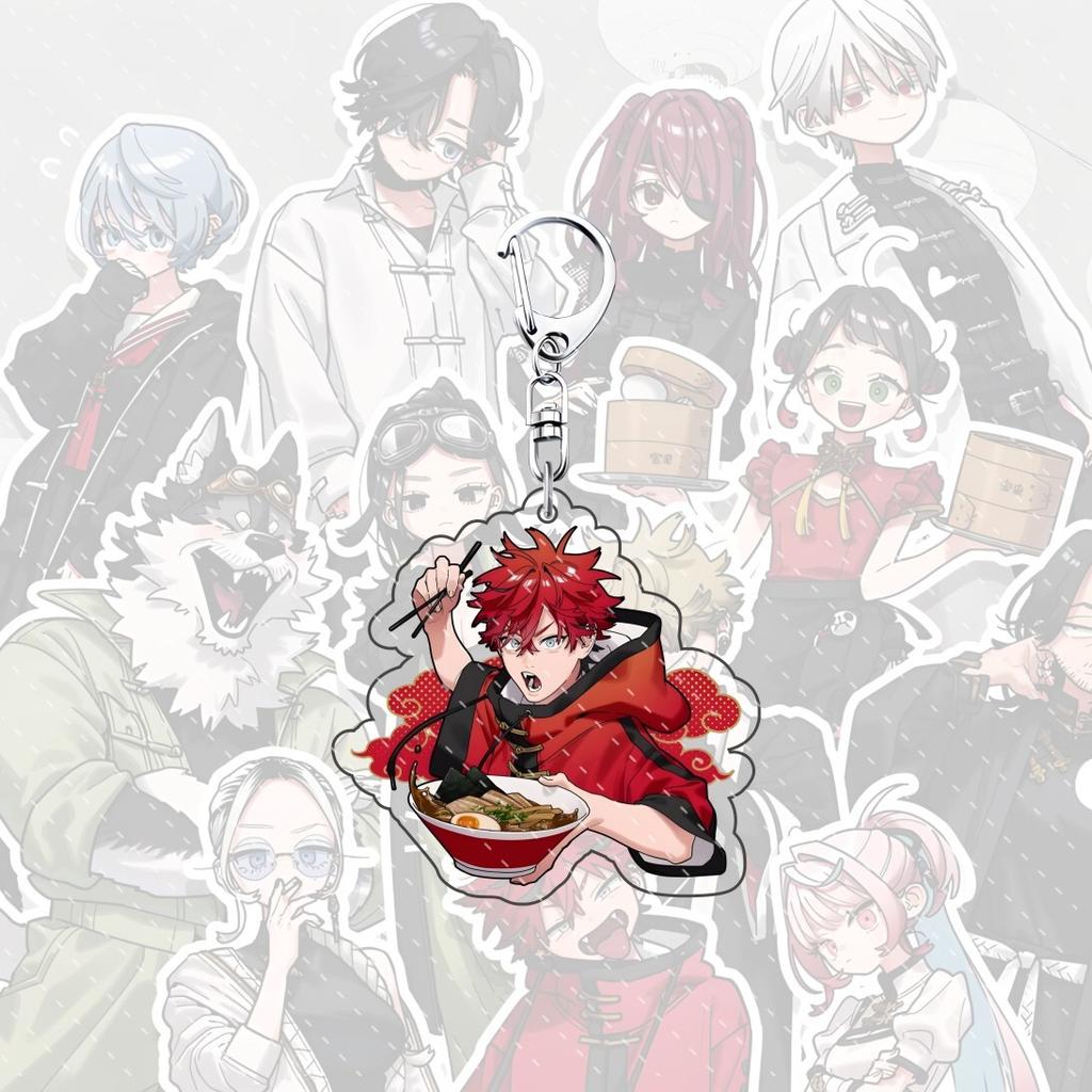 Portachiavi acrilico per zaino anime Gokurakugai 6 cm personaggio Aruma Tao Saotome Nei Takarai Tatsuomi Ban decorazione regalo carino